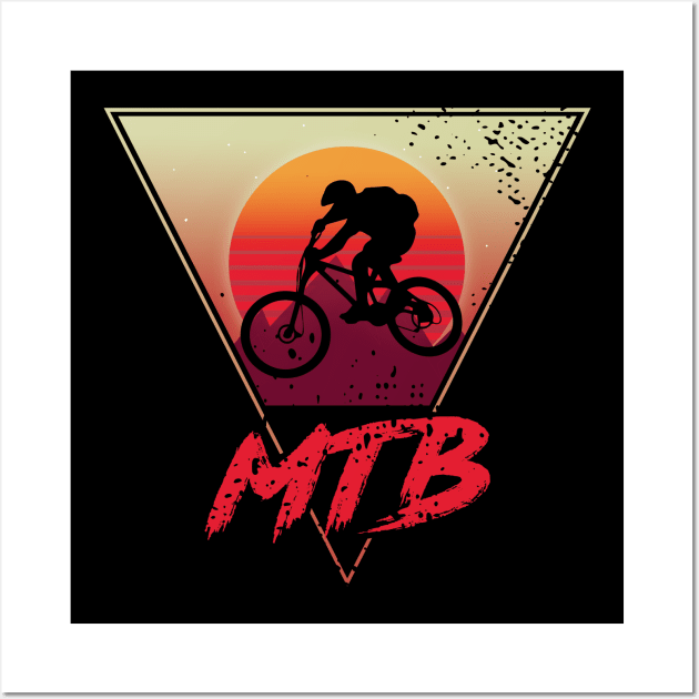 Retro Mountain Biking Wall Art by slawisa